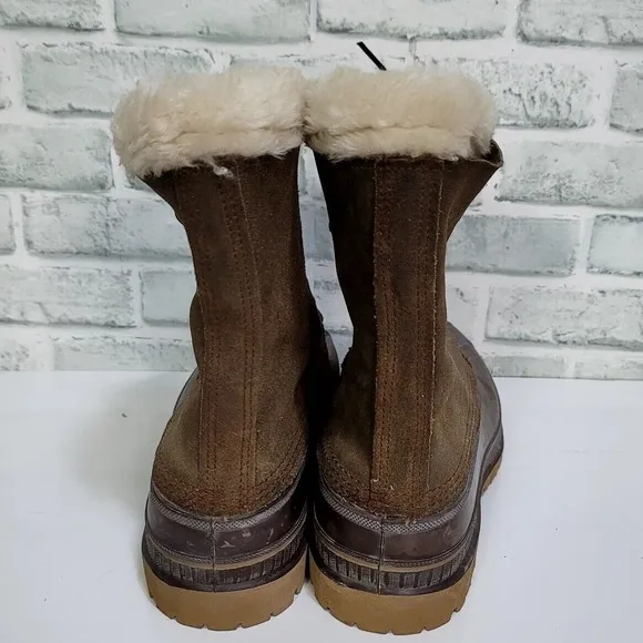 Sorel Crusader Winter Snow Boots Mens 10 Brown Leather  Lace Up USA Made