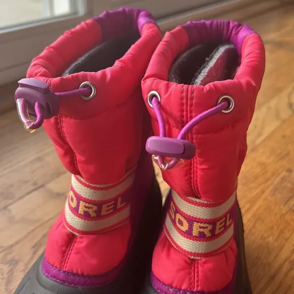 Sorel Cub Purple and Pink Insulated Pull On Winter Snow Boots Size 12