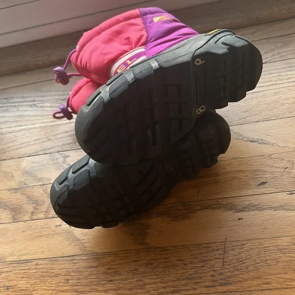 Sorel Cub Purple and Pink Insulated Pull On Winter Snow Boots Size 12