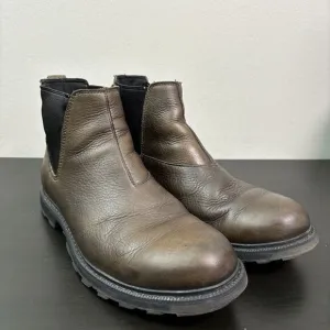 Sorel Hi Line Chelsea Boots Men's 9 Black Leather Pull On Waterproof Ankle