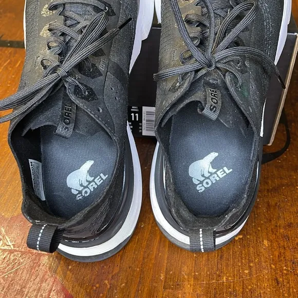 Sorel Kinetic Rush Ripstop Black and White Sneakers