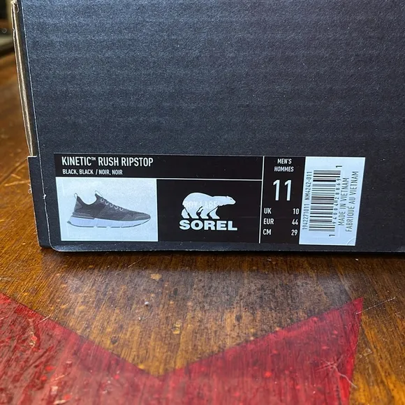 Sorel Kinetic Rush Ripstop Black and White Sneakers