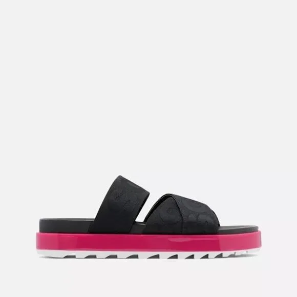 Sorel Roaming Sport Sandal Black Punch Pink Strap Sandals Size 10 NEW
