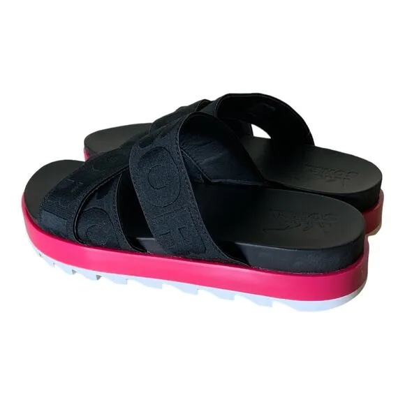 Sorel Roaming Sport Sandal Black Punch Pink Strap Sandals Size 10 NEW
