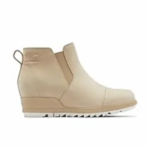 Sorel sz 9 Evie Pull-On Leather Boot - Canoe, Sea Salt Light Tan Ankle Boots