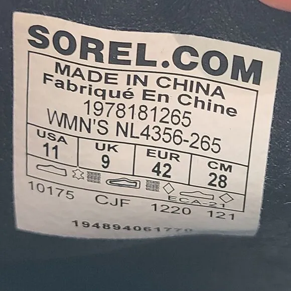SOREL Women boots Joan Of Arctic Wedge taupe Chelsea pull on gore Sz 11 42 new