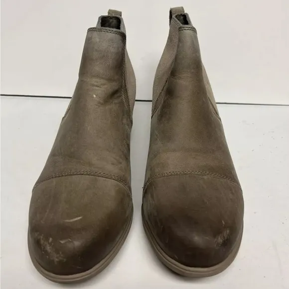 Sorel Womens Evie Pull On Boots Brown Leather Size 9.5 M