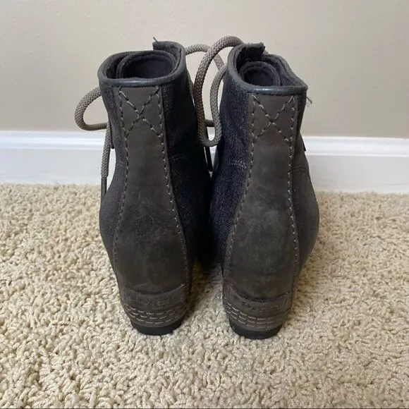 Sorel PDX Lace Up Wedge Boots Ankle Boots Lexie Wedge Grey Quarry 6