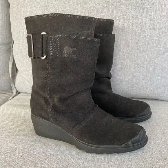 Sorel Toronto mid pull on wedge boots