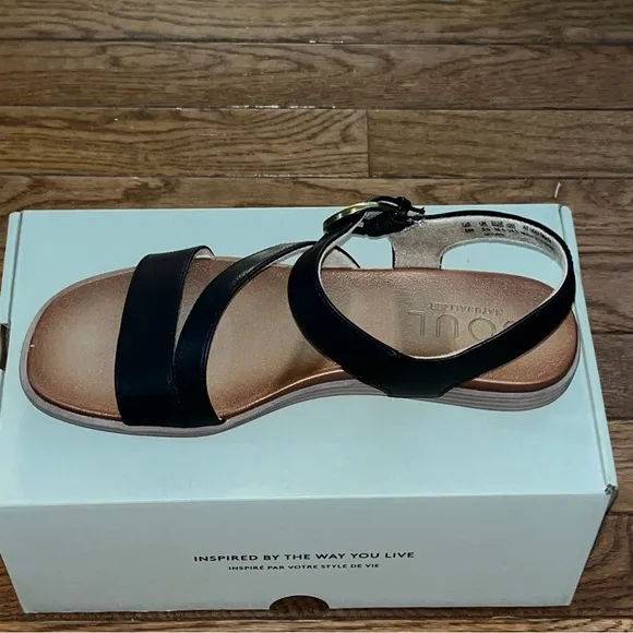 Soul Naturalizer Jayvee Sandals Black Faux Leather Women’s Size 8