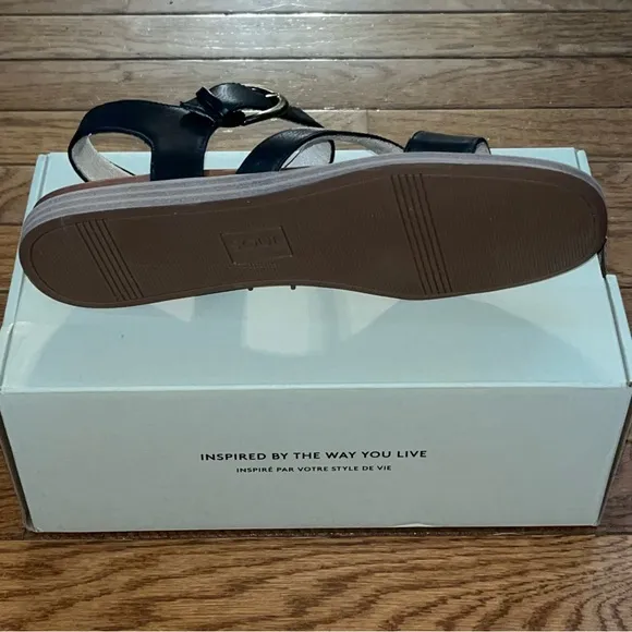 Soul Naturalizer Jayvee Sandals Black Faux Leather Women’s Size 8
