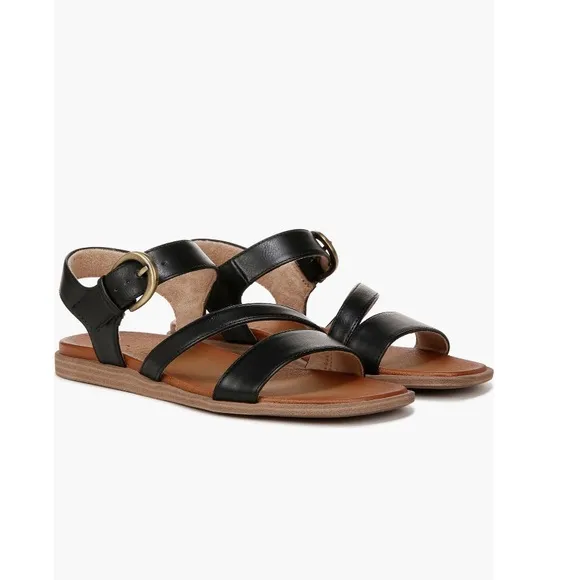 Soul Naturalizer Jayvee Sandals Black Faux Leather Women’s Size 8
