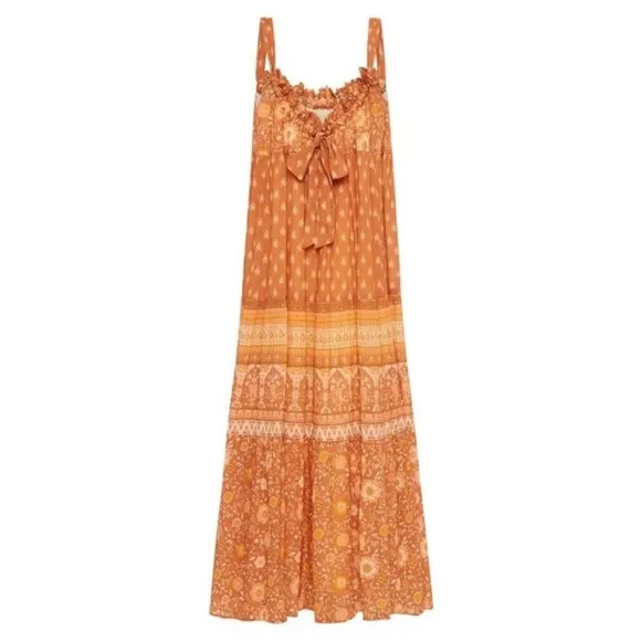 Spell &amp; The Gypsy Collective Utopia Strappy Sundress Cinnamon Size Large
