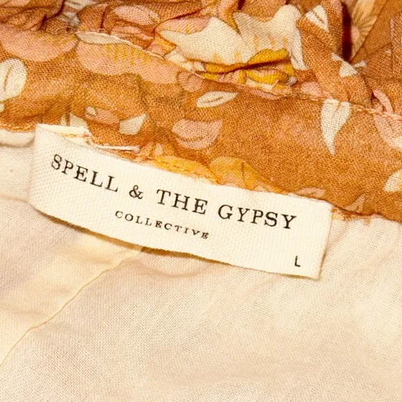 Spell &amp; The Gypsy Collective Utopia Strappy Sundress Cinnamon Size Large