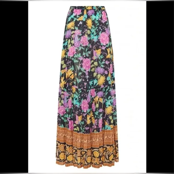 Spell Butterfly Midi Skirt Firefly