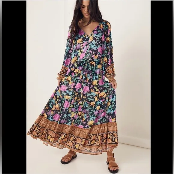 Spell Butterfly Midi Skirt Firefly