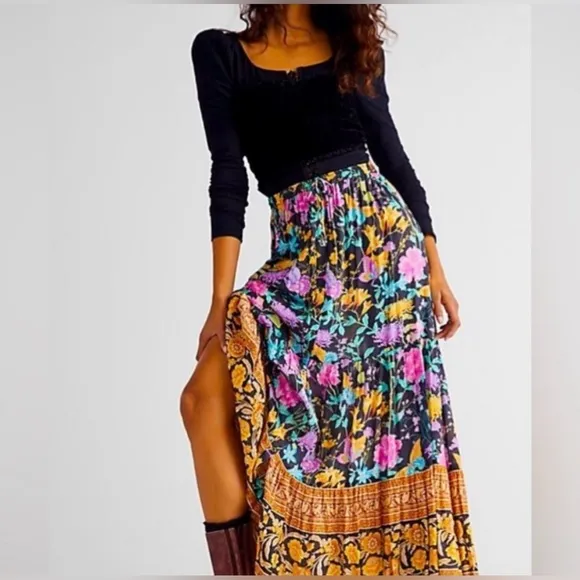 Spell Butterfly Midi Skirt Firefly