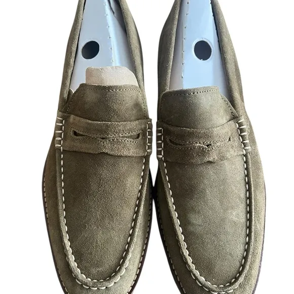 Sperry Green Suede Loafers Classic Slip-Ons