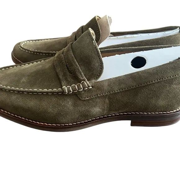 Sperry Green Suede Loafers Classic Slip-Ons