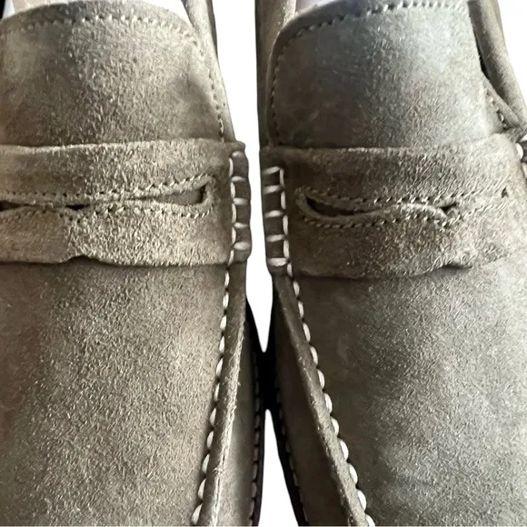 Sperry Green Suede Loafers Classic Slip-Ons