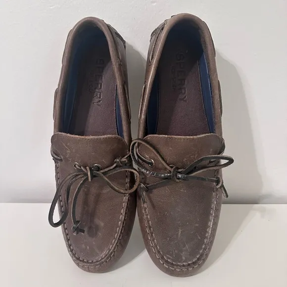 Sperry Hamilton Driver Loafers Dark Brown Pebbled Sole Mens Sz 9 Preppy Classic