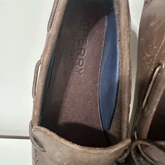 Sperry Hamilton Driver Loafers Dark Brown Pebbled Sole Mens Sz 9 Preppy Classic