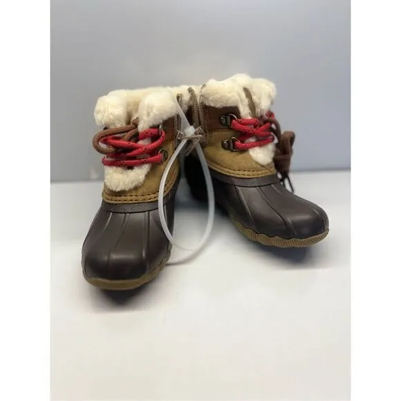 Sperry Little Kids Alpine Saltwater Medium Beige Duck Boots STL165273 Size 10M