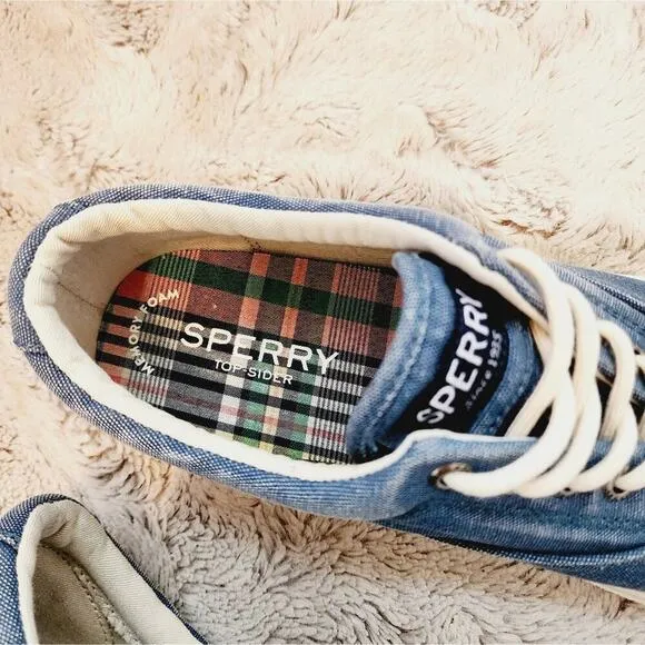 SPERRY NEW MEMORY FOAM TOP SIDER BLUE LOAFERS SIZE 9