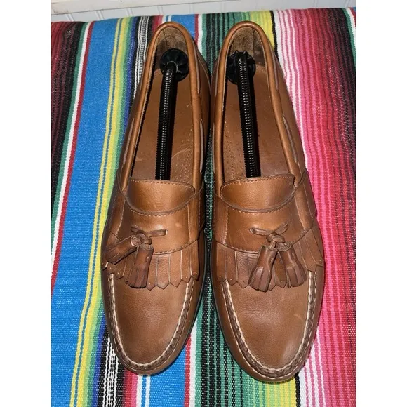 Sperry Tassel Loafer Shoes Men 11.5M Brown Slip On Business Wedding 0823500‎