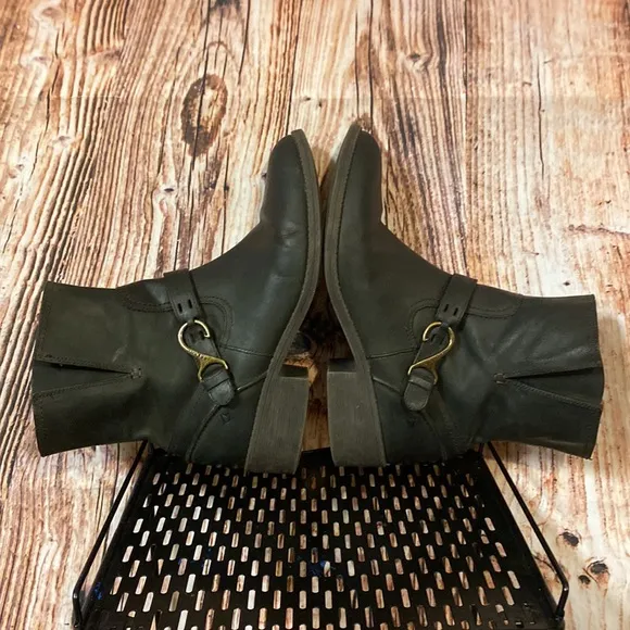 Sperry Top Sider Juniper Seine Black Leather Boots Womens Sz. 11M