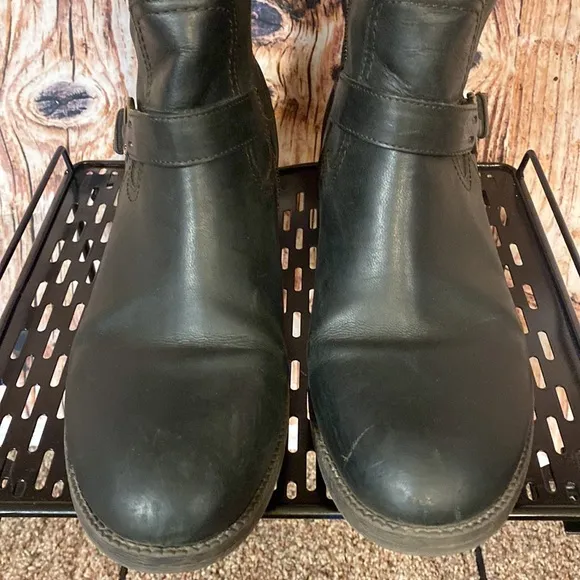 Sperry Top Sider Juniper Seine Black Leather Boots Womens Sz. 11M