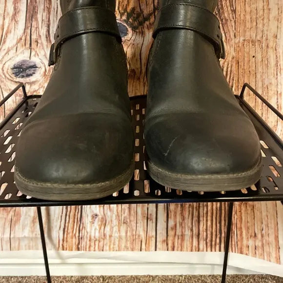 Sperry Top Sider Juniper Seine Black Leather Boots Womens Sz. 11M