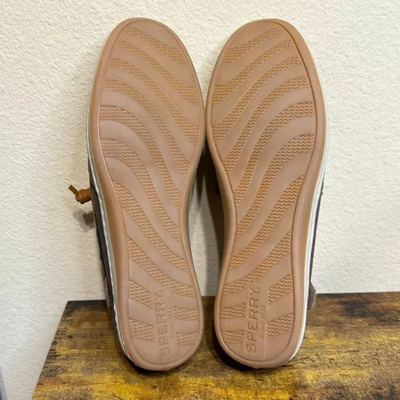 Sperry Top-Sider Plaid Boatshoe Loafers Casual Preppy Dark Academia 90s Y2K, 7.5