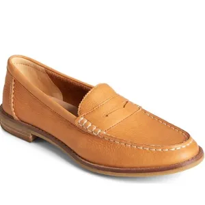 Sperry Top Sider Shoes Tan Mens 10 Leather Loafer Slip On Comfort Low Top Casual