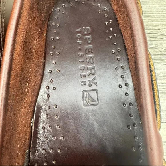 SPERRY Top Sider Tremont DBL KT Amaretto, Brown Leather size 8M Original Box