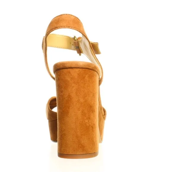 Splendid Bates Caramel Ankle Strap Heels Sandals