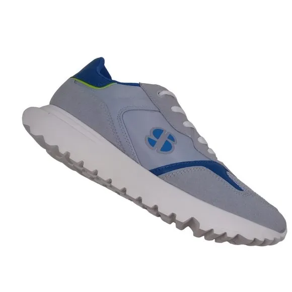 Sports Illustrated Mens NEW Mshuston-J Cushioned Sole Gray/Blue/Lime Sneakers 9