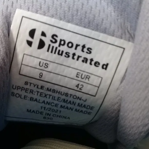 Sports Illustrated Mens NEW Mshuston-J Cushioned Sole Gray/Blue/Lime Sneakers 9