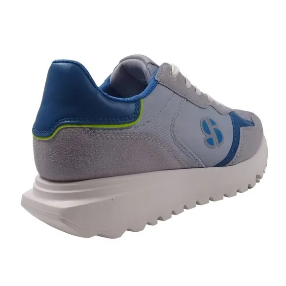 Sports Illustrated Mens NEW Mshuston-J Cushioned Sole Gray/Blue/Lime Sneakers 9