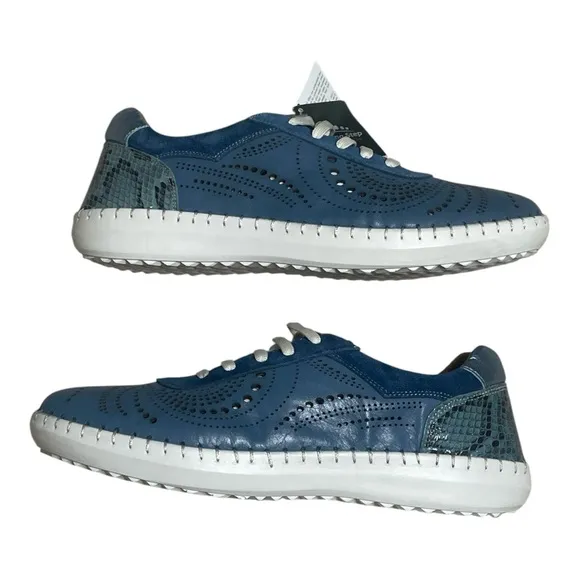 Spring Step Jumilla Women's Leather Sneakers 42 Blue