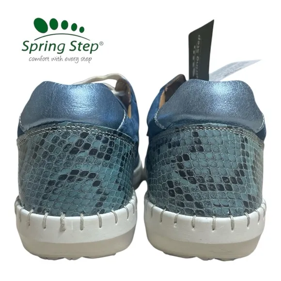 Spring Step Jumilla Women's Leather Sneakers 42 Blue