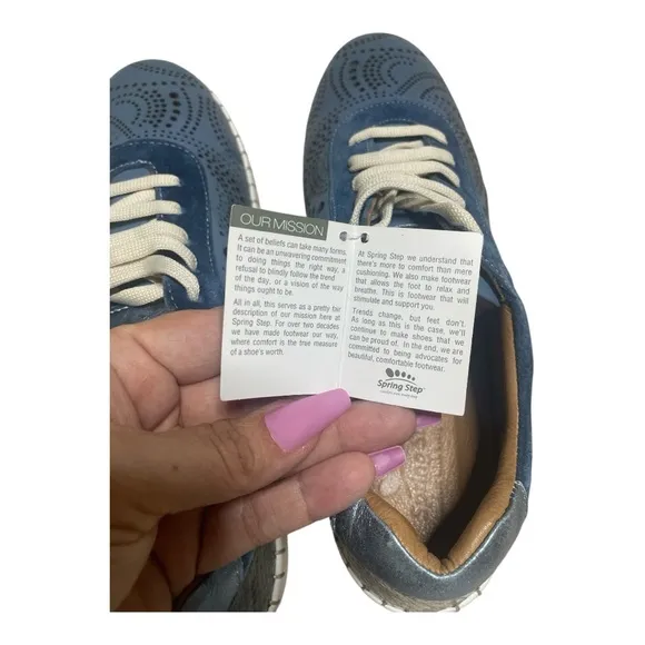 Spring Step Jumilla Women's Leather Sneakers 42 Blue