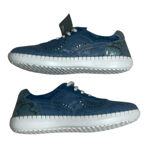 Spring Step Jumilla Women's Leather Sneakers 42 Blue