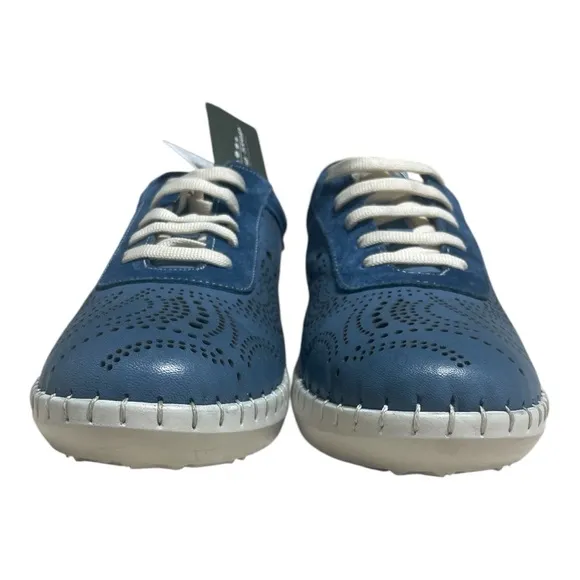 Spring Step Jumilla Women's Leather Sneakers 42 Blue