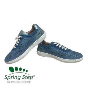 Spring Step Jumilla Women's Leather Sneakers 42 Blue