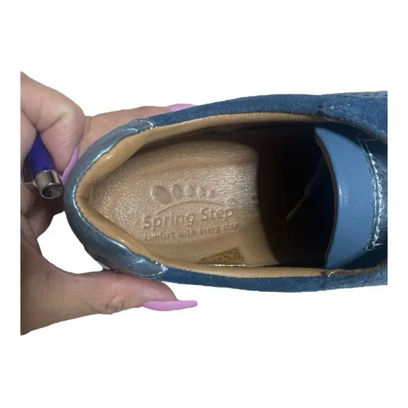 Spring Step Jumilla Women's Leather Sneakers 42 Blue