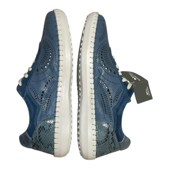 Spring Step Jumilla Women's Leather Sneakers 42 Blue