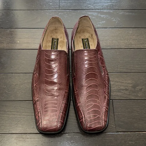 Stacy Adams Asher Men's Dress Shoes Square Toe Light Burgundy Size 10