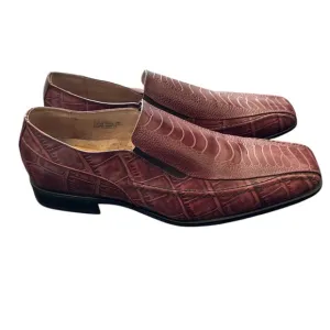 Stacy Adams Asher Men's Dress Shoes Square Toe Light Burgundy Size 10