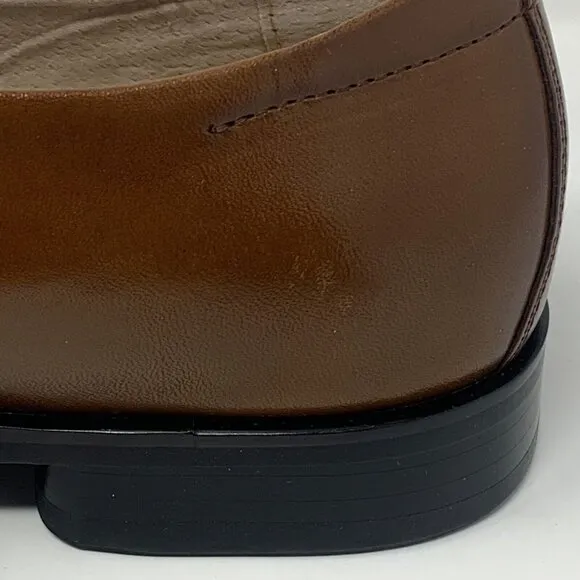 Stacy Adams Beau 24692-221 Loafers Men 9.5 M Cognac Leather Moc Toe Slip On 0663
